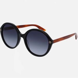 Gucci Black Frame with Brown Arms Sunglasses 55mm GG0023s
